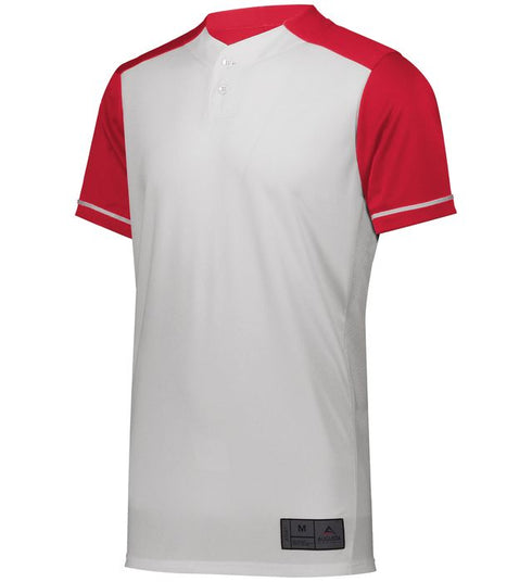 Augusta Sportswear Augusta Closer Baseball Jersey (1568), Color 'White/Scarlet'